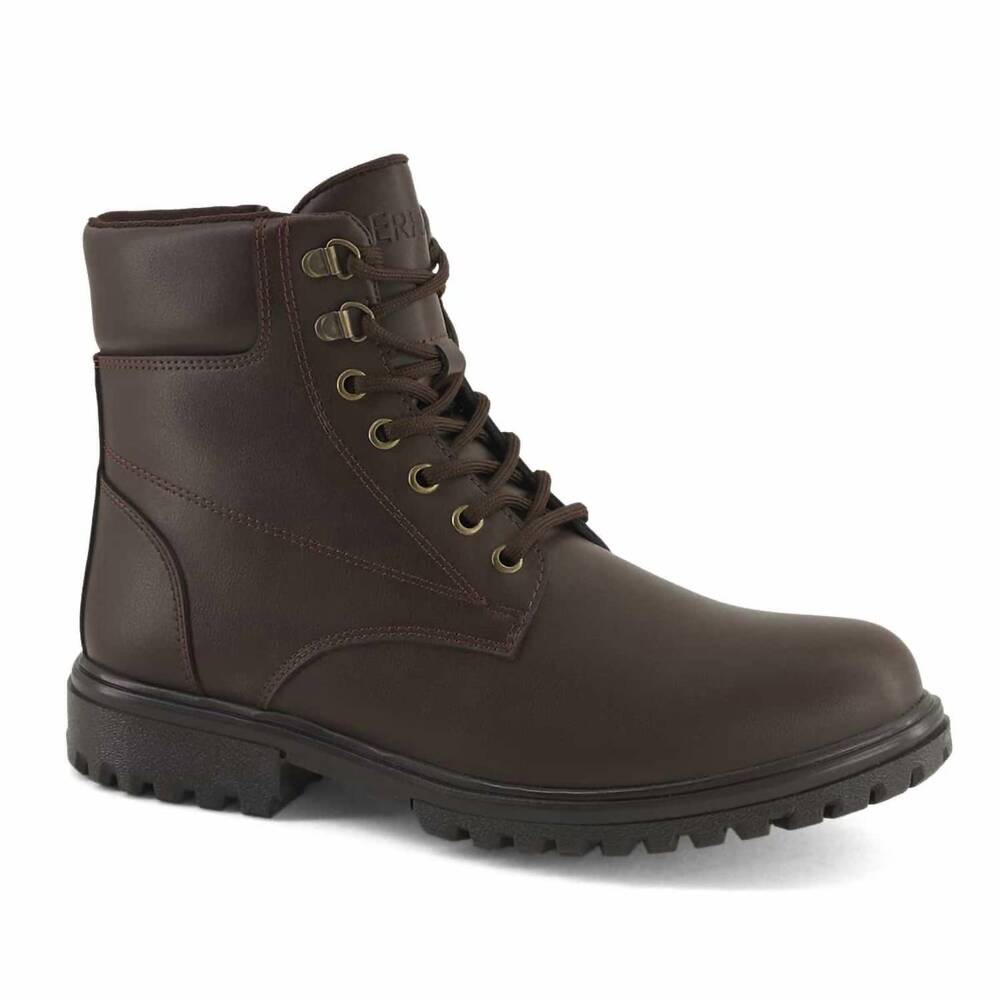 NEW FERRATO men's low boot in dark brown